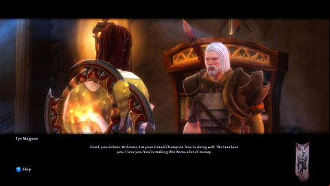 The man will offer you a fight, where you can make double money - Alserund - p. 5 | Side missions - Side missions - Kingdoms of Amalur: Reckoning Game Guide & Walkthrough