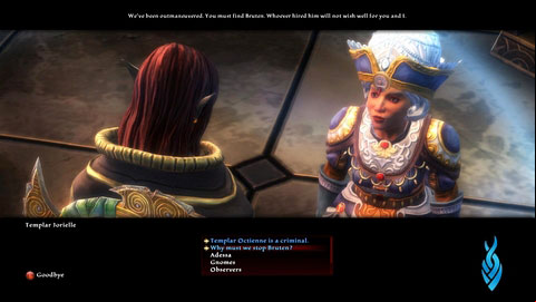 First go to Domus Politica and talk to Templar Jorielle located on the floor - Adessa - p. 2 | Side missions - Side missions - Kingdoms of Amalur: Reckoning Game Guide & Walkthrough