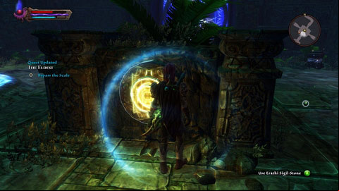 Inside ruins keep going to the south-east, to a place called The Scale - Drowned Forest - p. 3 | Side missions - Side missions - Kingdoms of Amalur: Reckoning Game Guide & Walkthrough