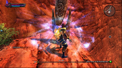 To get the second stone, go to the Tomb of Fyragnos M1(2) and leave the underground with a south exit - The Red Marches | Detyre, Klurikon and Alabastra Lorestones - Lorestones - Kingdoms of Amalur: Reckoning Game Guide & Walkthrough
