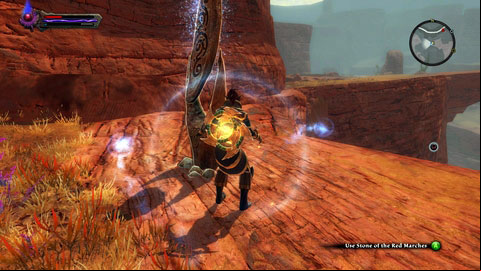 A stone is hidden in a small valley on south-east - The Red Marches | Detyre, Klurikon and Alabastra Lorestones - Lorestones - Kingdoms of Amalur: Reckoning Game Guide & Walkthrough
