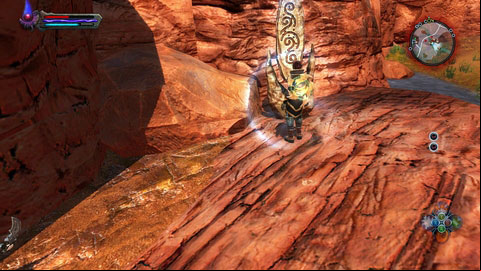 The stone is located on a rocky river bank, on the east end of the location - Apotyre | Detyre, Klurikon and Alabastra Lorestones - Lorestones - Kingdoms of Amalur: Reckoning Game Guide & Walkthrough