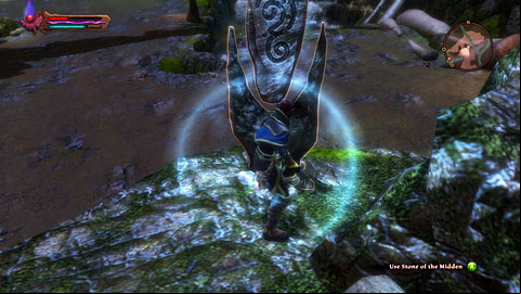 The stone is located on the rock at the river bank in the northern part of The Midden - The Midden | Detyre, Klurikon and Alabastra Lorestones - Lorestones - Kingdoms of Amalur: Reckoning Game Guide & Walkthrough