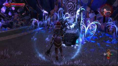 The last stone is located at the end of the path leading to Court of Winter - Bhaile | Detyre, Klurikon and Alabastra Lorestones - Lorestones - Kingdoms of Amalur: Reckoning Game Guide & Walkthrough