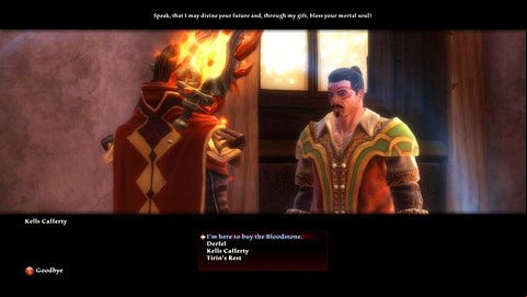 The Bloodstone is in possession of Kells Cafferty, who can be found in the Reedsong Inn M7(2) - Kandrian I - p.1 | Side missions - Side missions - Kingdoms of Amalur: Reckoning Game Guide & Walkthrough