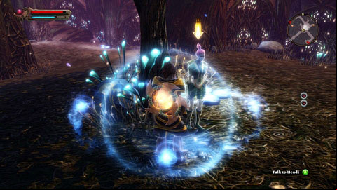 You will be aided by a woman going by the name of Hendi, who you will meet after entering the cave - Kandrian I - p.2 | Side missions - Side missions - Kingdoms of Amalur: Reckoning Game Guide & Walkthrough