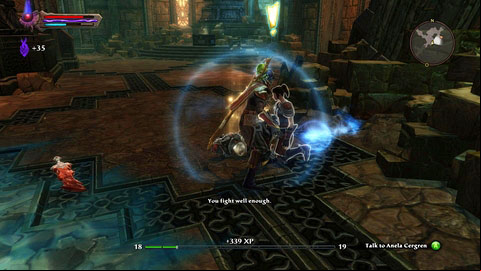 Inside the dungeons of Virki M4(10) you will come across Anele Cagren, who is trying to stop the incoming Tuatha forces by locking the gates inside the cave - Kandrian II | Side missions - Side missions - Kingdoms of Amalur: Reckoning Game Guide & Walkthrough