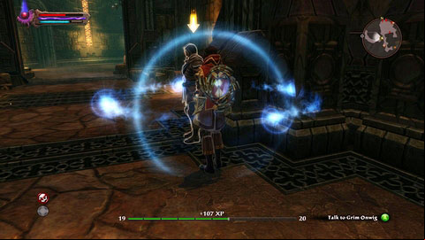 Now return to the start of the ruins and speak with Grim Onwig whos waiting for you there - Tywili Coast - p.2 | Side missions - Side missions - Kingdoms of Amalur: Reckoning Game Guide & Walkthrough