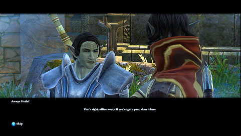 Having obtained the necessary item, speak to Anwyr Hedef beside the gate and head inside - Tywili Coast - p.3 | Side missions - Side missions - Kingdoms of Amalur: Reckoning Game Guide & Walkthrough