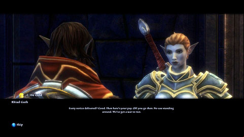 Having collected all the signatures, return to Rhiada Guth to get your prize - Rathir - p.2 | Side missions - Side missions - Kingdoms of Amalur: Reckoning Game Guide & Walkthrough