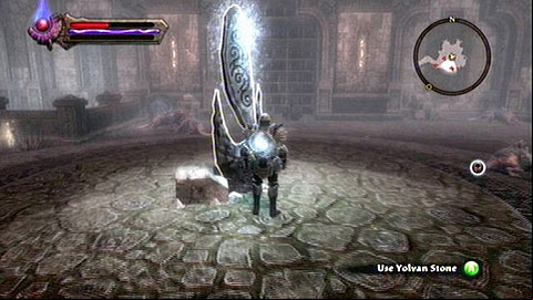 The rock is standing in the very middle of the big room with the stone circle - Kingdoms of Amalur Reckoning: Yolvan, Dalentarth - Lorestones - Lorestones - Kingdoms of Amalur: Reckoning Game Guide & Walkthrough