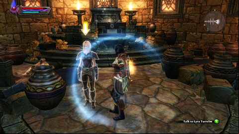 At its end you will meet Lyra Turrelm and the other refugees - Forsaken Plain I - p.1 | Side missions - Side missions - Kingdoms of Amalur: Reckoning Game Guide & Walkthrough