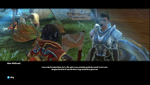 When the conversation comes to an end, head to Idwa Windfrond whos waiting by the city M9(7) - Forsaken Plain I - p.2 | Side missions - Side missions - Kingdoms of Amalur: Reckoning Game Guide & Walkthrough