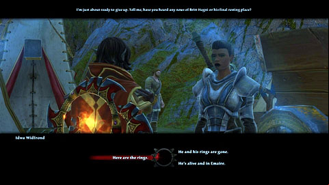 If you lie to her and tell that you havent found the man, you will receive a bag of gold - Forsaken Plain I - p.2 | Side missions - Side missions - Kingdoms of Amalur: Reckoning Game Guide & Walkthrough