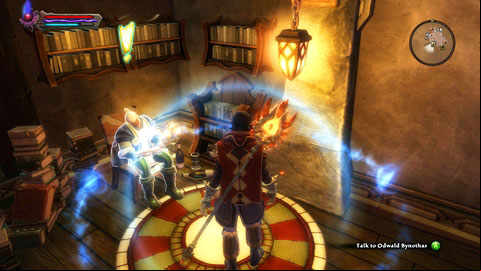 Inside the Blue Bear Tavern M9(6), you should meet with Odwald Bynothas - Forsaken Plain II | Side missions - Side missions - Kingdoms of Amalur: Reckoning Game Guide & Walkthrough