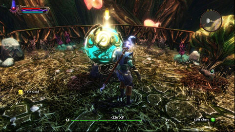 After the battle, pick up the first artifact and collect the Belt of Fluidity hidden in the chest to the West - The Wolds - p.3 | Side missions - Side missions - Kingdoms of Amalur: Reckoning Game Guide & Walkthrough