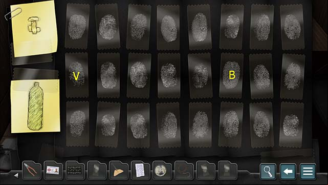Put it on the table and find both fingerprints (just like you did before): the one of the captain is first in the second row, the doctors is the sixth in the same row - Chapter 3 - The murder of Osip Gerasimov - Undercover Missions: Operation Kursk K-141 - Game Guide and Walkthrough