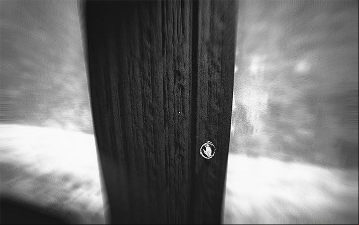 Step away from the projector and go to the door, so they shall materialize - The first projector riddle | Layers of Fear 2 Riddle Solutions - Act 1 - The Unmooring - Layers of Fear 2 Guide