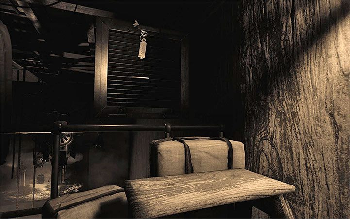Just as before, you need to walk along the metal balcony above the hall with the projector - The Basement | Layers of Fear 2 walkthrough - Act 3 - Bloody Roots - Layers of Fear 2 Guide