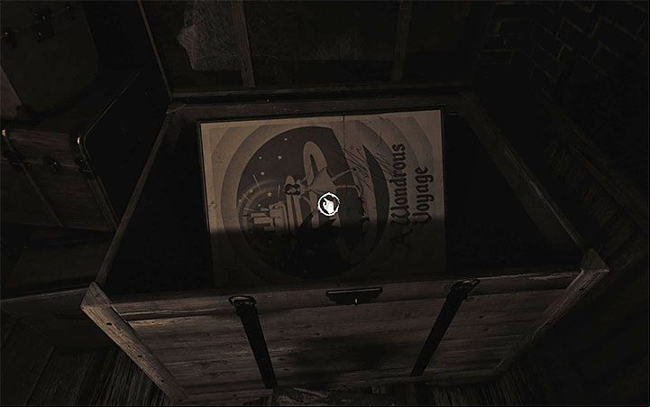 After resuming the game, open the box and remove the movie poster (A Wondrous Voyage) from it, as shown in the picture - The Basement | Layers of Fear 2 walkthrough - Act 3 - Bloody Roots - Layers of Fear 2 Guide