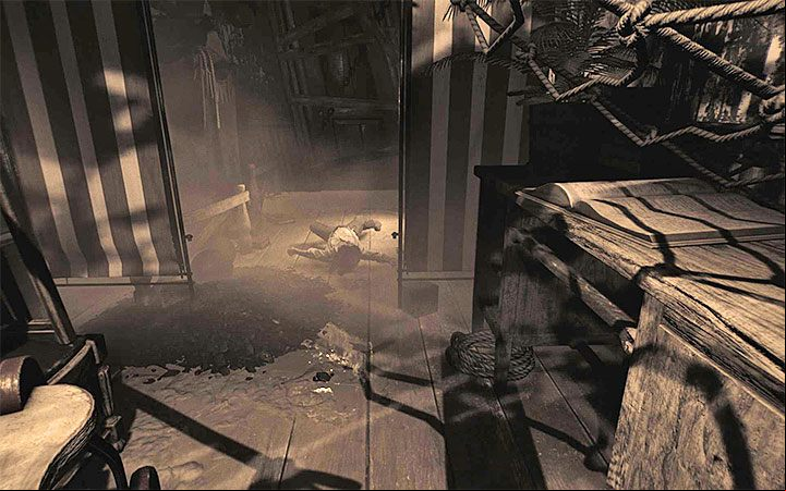 In both cases, go back down and go to Lily lying on the floor - Childroom - the third choice | Layers of Fear 2 walkthrough - Act 3 - Bloody Roots - Layers of Fear 2 Guide