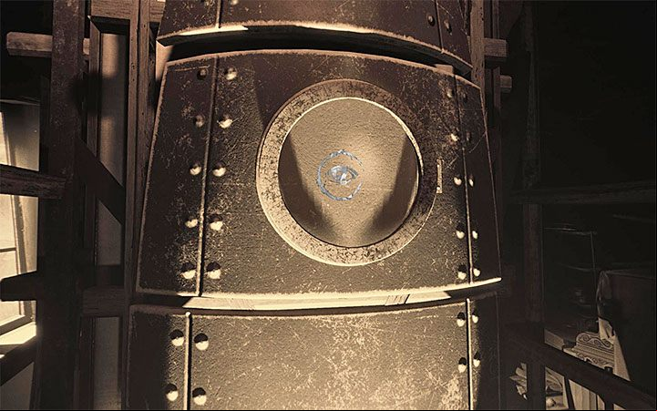 You can already approach the rockets viewfinder and interact with it so you can complete the puzzle and begin your space journey - Puzzle with the rocket | Layers of Fear 2 Riddle Solutions - Act 3 - Bloody Roots - Layers of Fear 2 Guide
