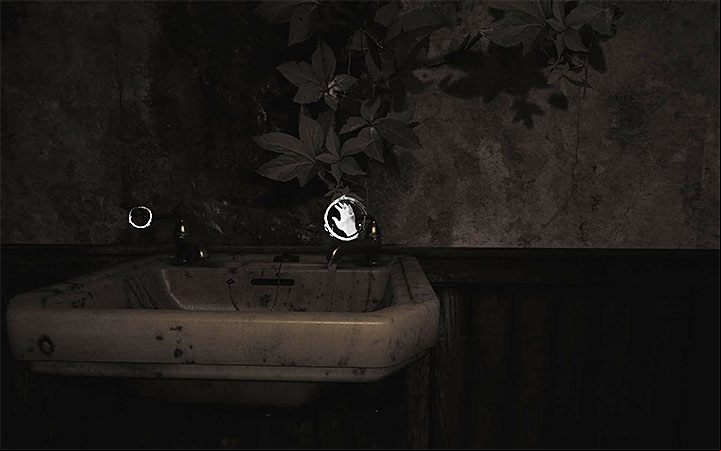 Again, go to the sink, but this time turn the right tap - Pot and the shadows puzzles | Layers of Fear 2 Riddle Solutions - Act 3 - Bloody Roots - Layers of Fear 2 Guide