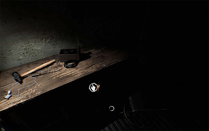 In one of the nearest areas, look in the drawer of the table, where you may find a hammer (check the image above) - Upside down room - Act 4 - Breathe - Layers of Fear 2 Guide
