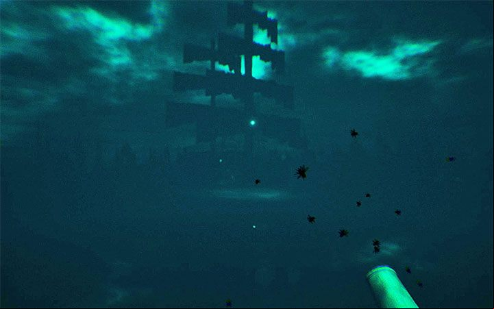 You need to repeat this several times - shoot the cannon, run after the projectile and quickly get to a new cannon - Area with cannons | Layers of Fear 2 walkthrough - Act 4 - Breathe - Layers of Fear 2 Guide