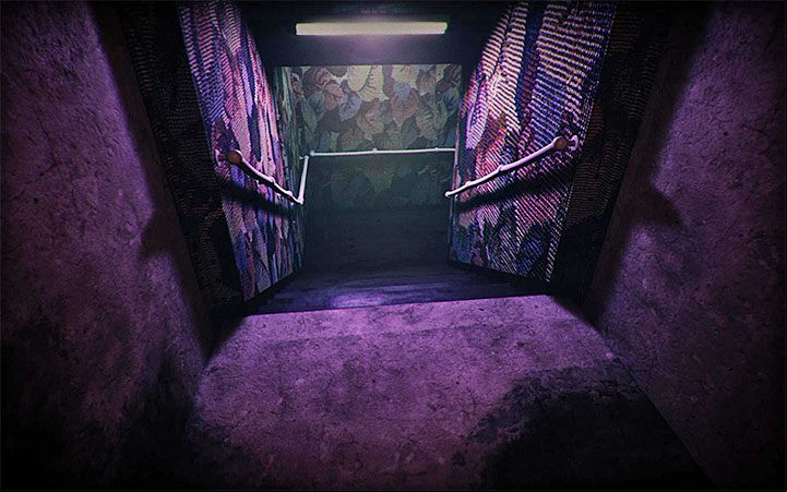 The ladder shown in the image leads to this side area - Release of rats from cages | Layers of Fear 2 walkthrough - Act 4 - Breathe - Layers of Fear 2 Guide