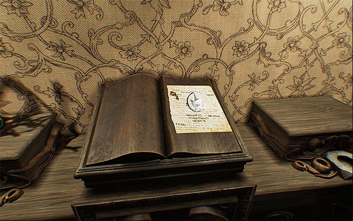 Note is displayed on the upper level of the heros cabin (together with other mysterious items) - You Cant Handle the Truth Trophy in Layers of Fear 2 - Trophy guide - Layers of Fear 2 Guide