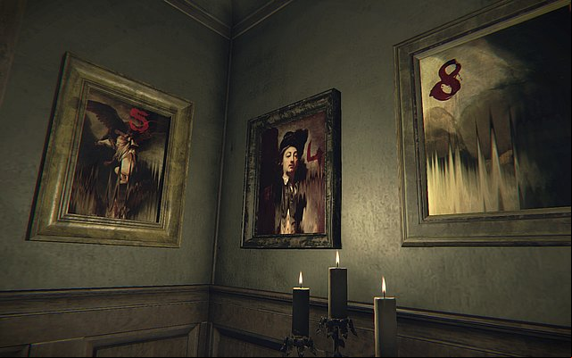 Enter the next room and look at the three candles in the corner - Episode I: Canvas - Walkthrough - Layers of Fear - Game Guide and Walkthrough