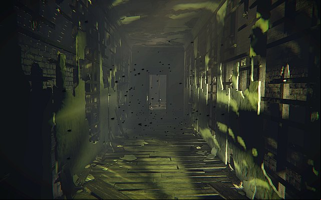 Leave the room and walk through the corridor until you notice a ghost - Episode 6: Contemplation - Walkthrough - Layers of Fear - Game Guide and Walkthrough