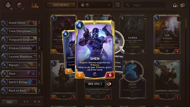 Each match begins with a so-called Mulligan phase where players select their cards - Demacia & Ionia - a good deck in Legends of Runeterra - The best decks - Legends of Runeterra Guide