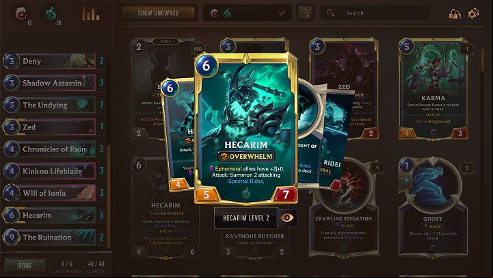 Each match begins with a so-called Mulligan phase where players select their cards - Shadow Isles & Ionia - the best deck in the Legends of Runeterra - The best decks - Legends of Runeterra Guide
