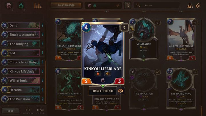 In addition to strong spells, the deck consisting of cards of the Shadow Islands and Ionia regions also has several useful units, such as Kinkou Lifeblade - Shadow Isles & Ionia - the best deck in the Legends of Runeterra - The best decks - Legends of Runeterra Guide