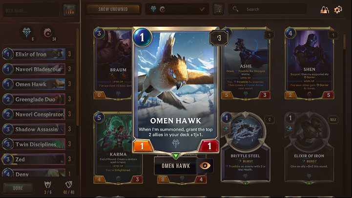 Defense isnt the strongest point of the presented strategy, so you often have to use ing spells (Elixir of Iron, Twin Disciplines), which makes it easier for you to perform a mutually beneficial exchange with an opponents minion, or even send a troublesome opponent into the hands of the Pla - Ionia & Freljord - the best deck in the Legends of Runeterra - The best decks - Legends of Runeterra Guide