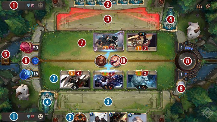 1 - interface in Legends of Runeterra - Basics - Legends of Runeterra Guide