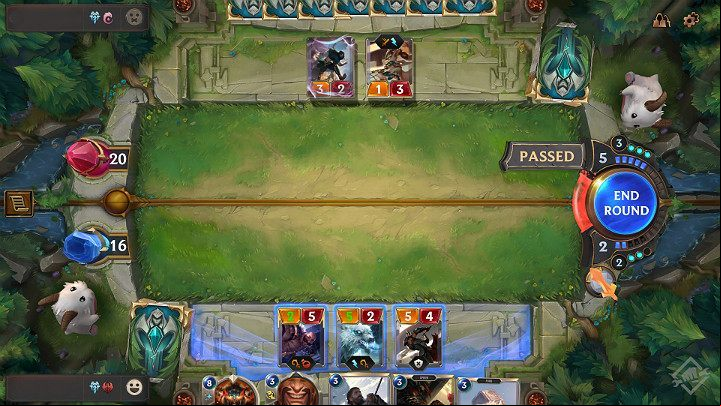 Your turn ends when you play a unit or spell and your opponent has time to make his/her move - Turns and rounds system in Legends of Runeterra - Basics - Legends of Runeterra Guide