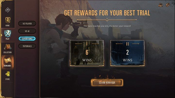 As you can see in the picture above, our first attempt ended with 6 victorious matches and the second one was terrible - only 2 wins - Expeditions game mode in Legends of Runeterra - Game modes - Legends of Runeterra Guide