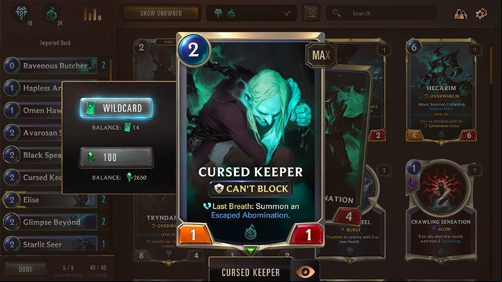Cards rarity - Collection of cards in Legends of Runeterra - Basics - Legends of Runeterra Guide