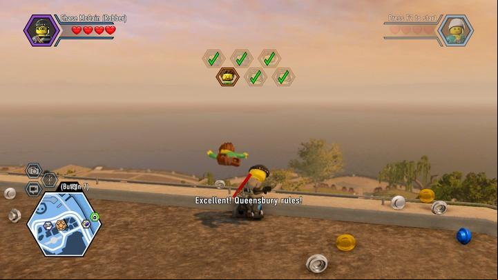 You can throw the enemies off the roof, which is much faster than cuffing them - Save Blackwell | Walkthrough - Chapter 8 - LEGO City: Undercover Game Guide