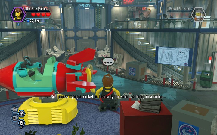 Use the rocket - Secrets in the hangar | Walkthrough - Chapter 7 - LEGO City: Undercover Game Guide