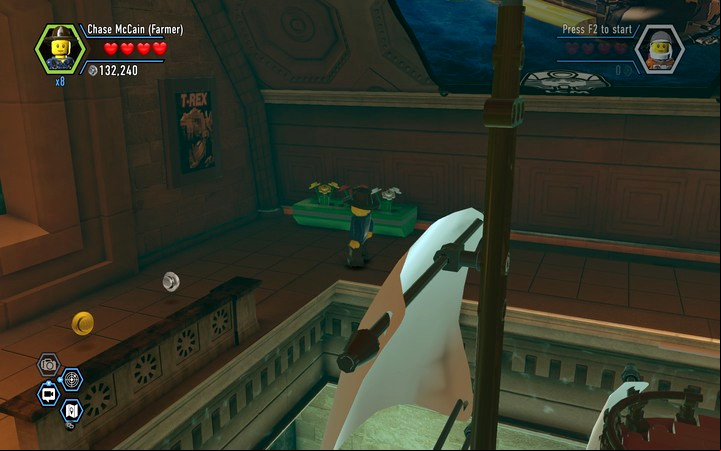 On the higher floor you will find a poster and a plant - Secrets in the museum | Walkthrough - Chapter 10 - LEGO City: Undercover Game Guide