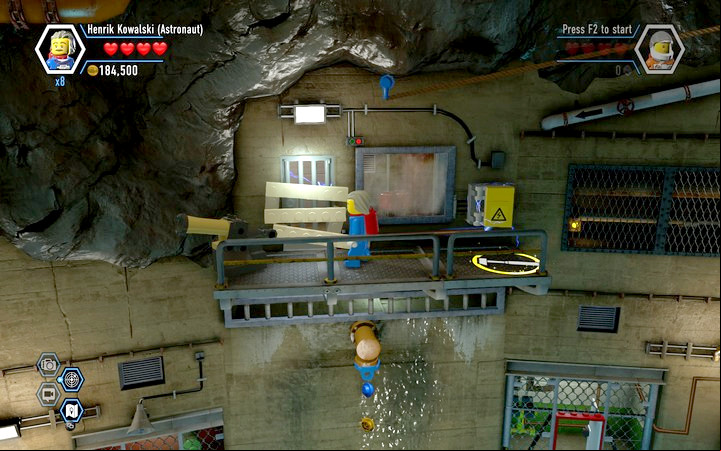 The red brick is in the barricaded room with electricity. - Secrets in Blackwells vault | Chapter 11 | Walkthrough - Chapter 11 - LEGO City: Undercover Game Guide