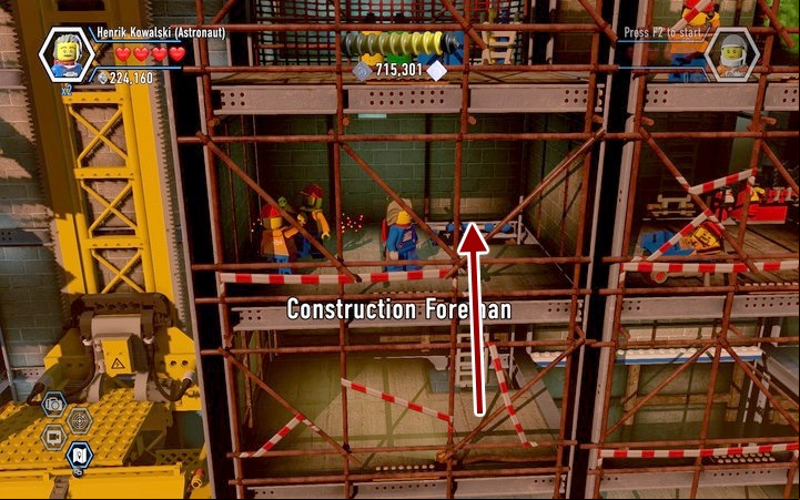 Enter the closed room where you will find a token - Secrets on the construction site | Chapter 12 | Walkthrough - Chapter 12 - LEGO City: Undercover Game Guide