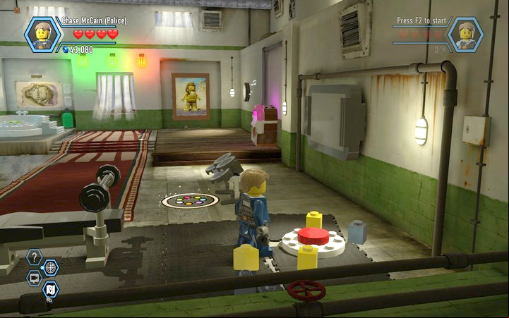 The third button is under the punching bag - The prison cells | Chapter 3 - Chapter 3 - LEGO City: Undercover Game Guide