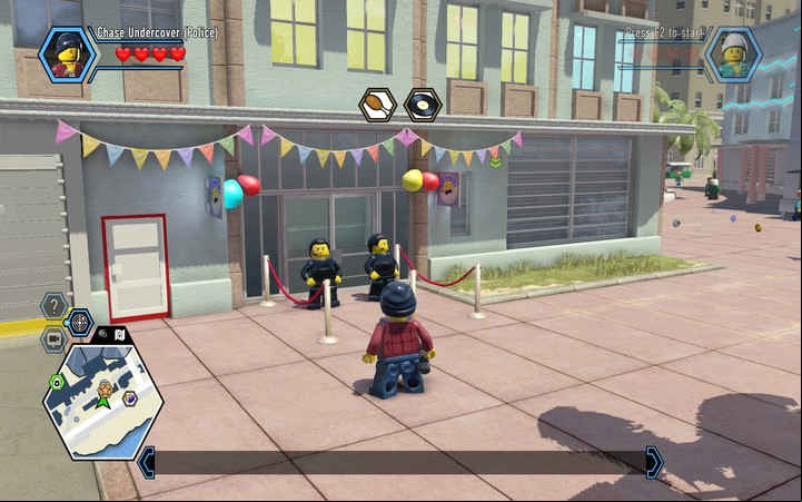 You need to dispose of the guards outside the hotel... - The Hotel | Chapter 5 - Chapter 5 - LEGO City: Undercover Game Guide
