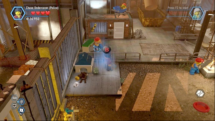 In the other area, you will first have to obtain the key for the worker and this way, open the gate - Construction site | Chapter 12 | Walkthrough - Chapter 12 - LEGO City: Undercover Game Guide