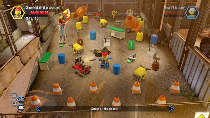 Eliminate ALL of the elements to receive a bonus - Construction site | Chapter 12 | Walkthrough - Chapter 12 - LEGO City: Undercover Game Guide
